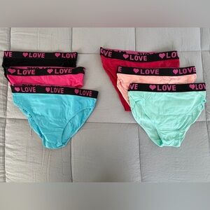 LOVE Cotton Bikini Briefs - 6 Piece Set with Assorted Colors